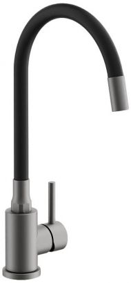 Смеситель для кухни Belz B73810-3 цвет Оружейная сталь Черный