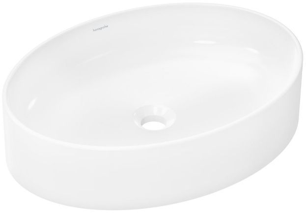 Hansgrohe Xuniva D Раковина-чаша 55х40см., без отв., накладная, без перелива, цвет: белый