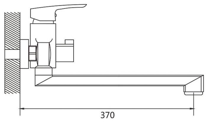 Смеситель для ванны Shevanik S8522 универсальный цвет Хром