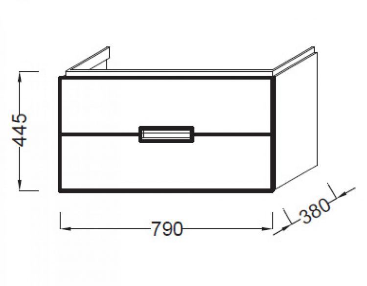 Тумба для ванной Reve 80 см подвесная, цвет белый бриллиант [EB1135-G1C]