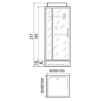 Душевая кабина River Tana 90/90 MT