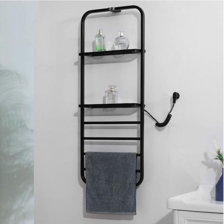 Электрический полотенцесушитель Black&White Universe N-337В 40х101 337BN с полкой Черный матовый Электрический полотенцесушитель Black&White Universe N-337В 40х101 337BN с полкой Черный матовый