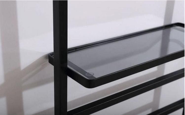 Электрический полотенцесушитель Black&White Universe N-337В 40х101 337BN с полкой Черный матовый Электрический полотенцесушитель Black&White Universe N-337В 40х101 337BN с полкой Черный матовый