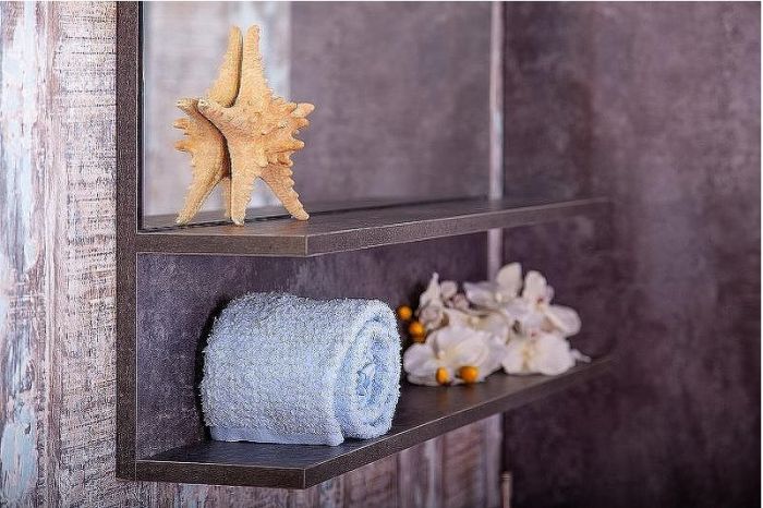 Зеркало Бриклаер Чили 80 4627125415173 с подсветкой Цемент