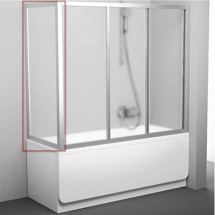 Боковая стенка для шторки на ванну Ravak Supernova APSV 75 95030U02ZG профиль Сатин стекло Grape