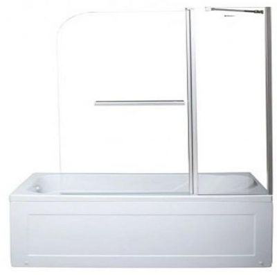 Шторка на ванну Aquanet SG-1200 150 209412 профиль Хром стекло Прозрачное