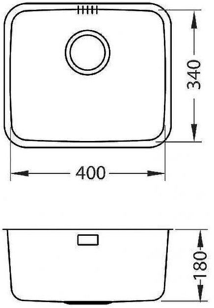 Кухонная мойка Alveus Luno 20 SAT 90 FI 340x400 1128740 Сатинированная сталь