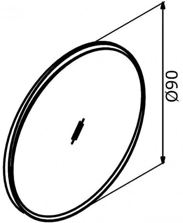 Зеркало Orka Moonlight 90x90 3001348 с подсветкой Голубое матовое