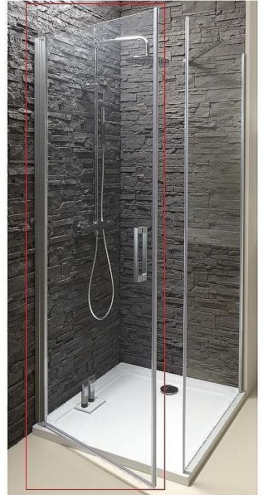 Душевая дверь Jacob Delafon Contra 80x200 E22T81-GA профиль Хром стекло прозрачное