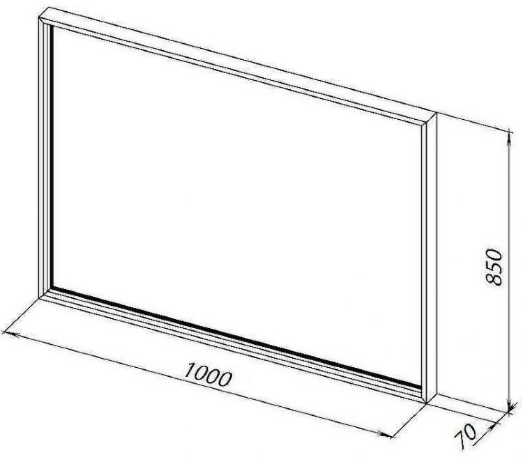 Зеркало Allen Brau Liberty 100 1.330016.BB с подсветкой Черный браш с сенсорным выключателем