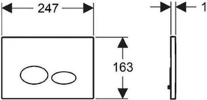 Клавиша смыва Creavit Drop GP2003.00 Хром матовая