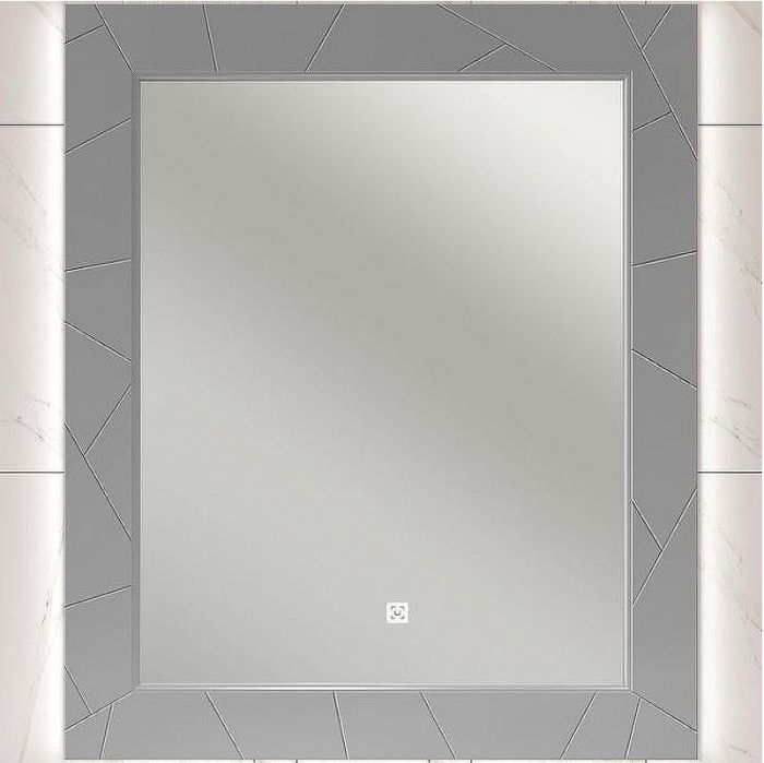 Зеркало Opadiris Луиджи 90 00-00006559  с подсветкой Серое матовое с бесконтактным выключателем и подогревом