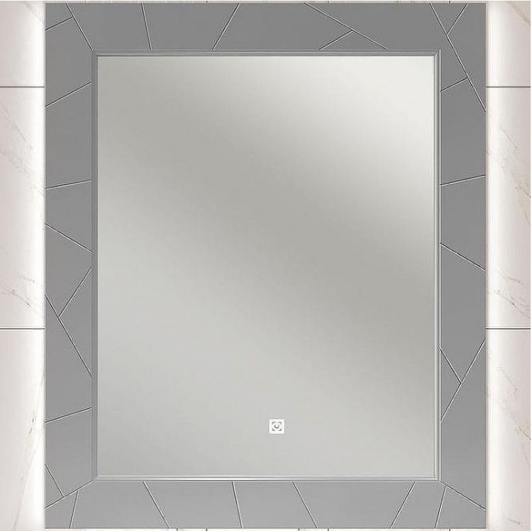 Зеркало Opadiris Луиджи 90 00-00006559  с подсветкой Серое матовое с бесконтактным выключателем и подогревом