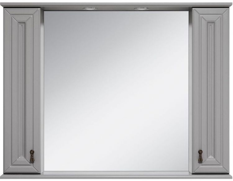 Зеркало со шкафом Misty Лувр 105 П-Лвр03105-1504 с подсветкой Серое