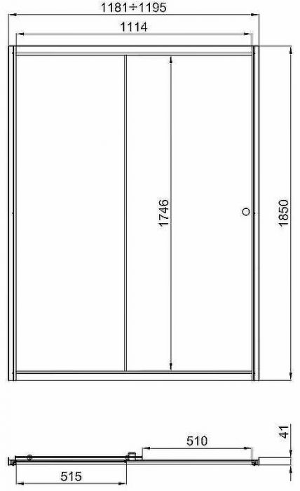 Душевая дверь Triton Слайд 120 Щ0000038520 профиль Белый стекло прозрачное с рисунком