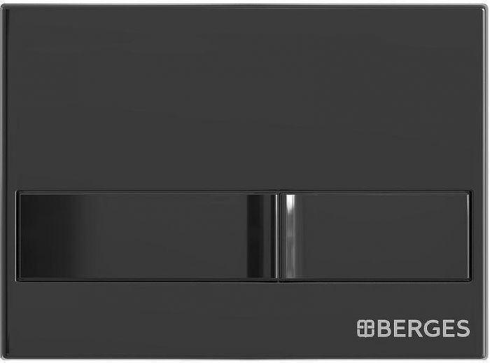 Клавиша смыва Berges Novum L6 040016 Черный глянец