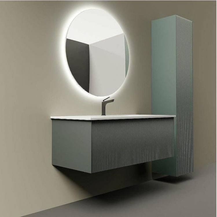 Тумба под раковину La Fenice Terra 80 FNC-01-TER-G-80 подвесная Серо-зеленая