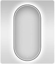 Зеркало Wellsee 7 Rays' Spectrum 50 172201600-172201610 с подсветкой цвет Черный матовый с сенсорным выключателем