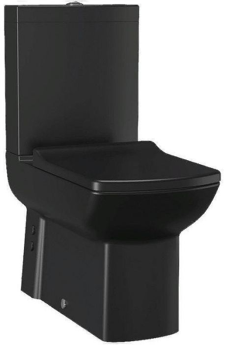 Унитаз компакт Creavit Lara LR360-11SM00E-0000 Черный матовый без бачка и сиденья