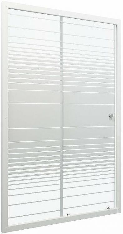 Душевая дверь Triton Слайд 100 Щ0000038519 профиль Белый стекло прозрачное с рисунком