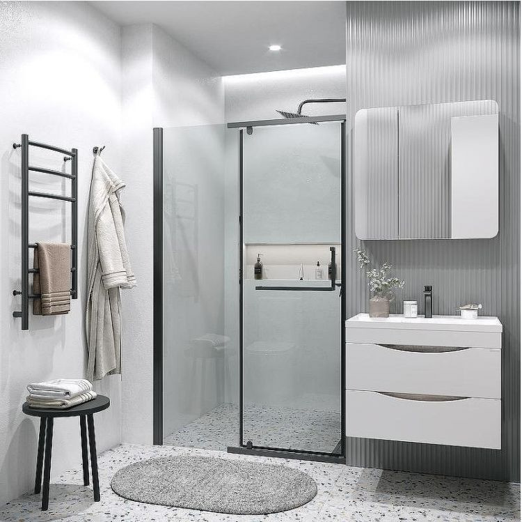 Душевая дверь Grossman Pragma 100 100.K33.03.100.21.00 профиль Черный матовый стекло прозрачное