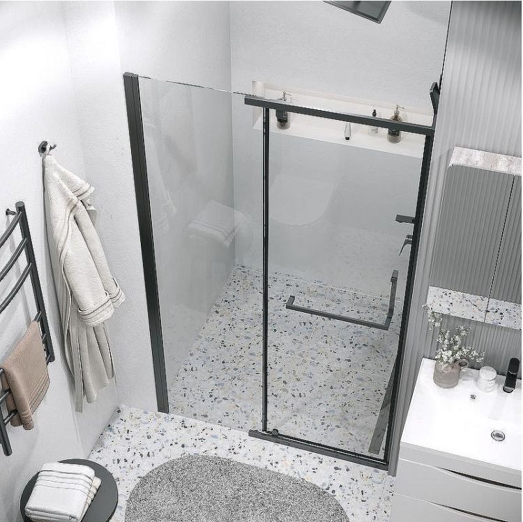 Душевая дверь Grossman Pragma 100 100.K33.03.100.21.00 профиль Черный матовый стекло прозрачное