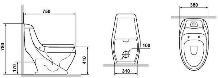 Унитаз биде Laguraty 2160ACGOLDEN Золото с сиденьем Микролифт