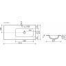 Раковина накладная SANCOS Grace прямоугольная , с отверстием под смеситель 1010x457x137 мм, чаша справа, цвет черный матовый, CN7015MB