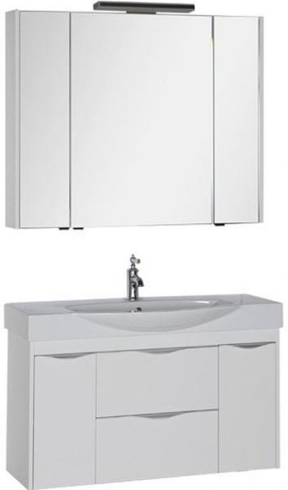 Тумба под раковину Aquanet Франка 105 183055 подвесная Белая