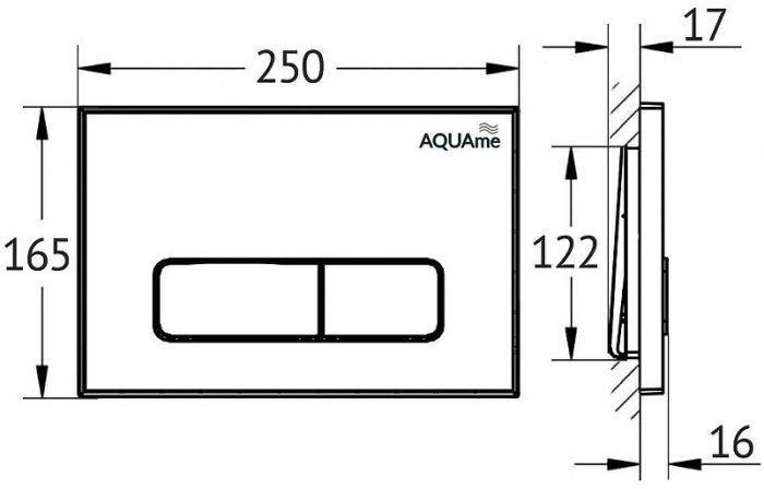 Клавиша смыва AQUAme AQM4105CR цвет Хром