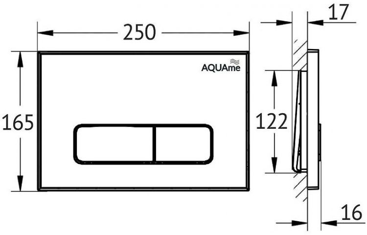 Клавиша смыва AQUAme AQM4105CR цвет Хром