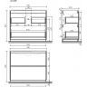 Тумба напольная под раковину SANCOS Libra Floor, дуб чарльстон 990х450х840 мм, LB100FECH