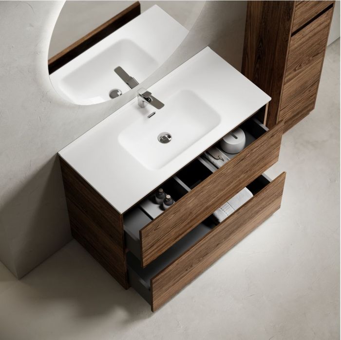 Тумба напольная под раковину SANCOS Libra Floor, дуб чарльстон 990х450х840 мм, LB100FECH