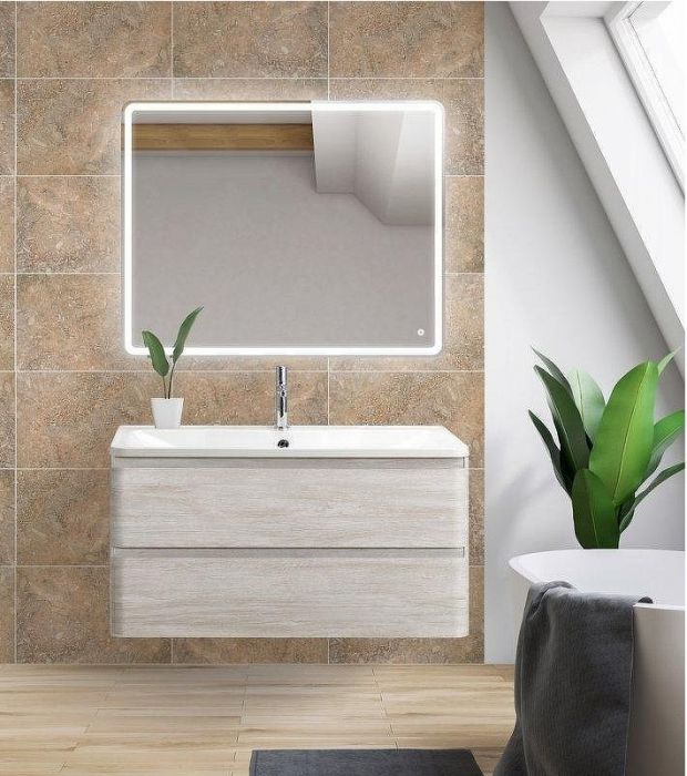 Тумба под раковину BelBagno ALBANO-900-2C-SO-RVB подвесная Rovere Vintage Bianco
