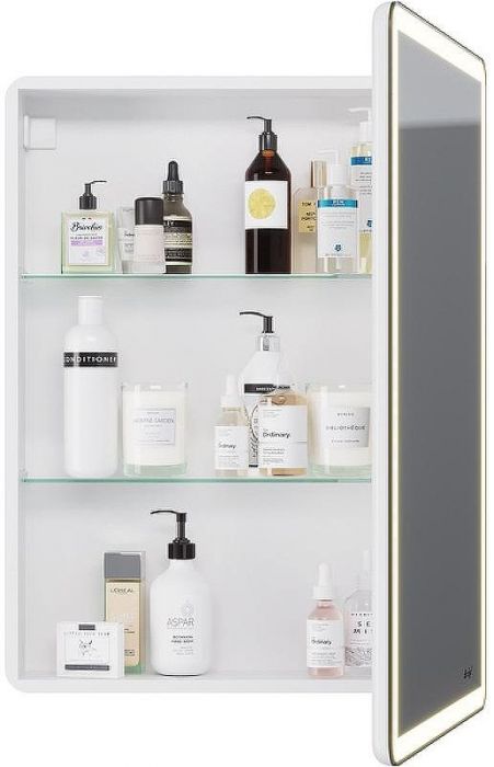 Зеркальный шкаф Dreja Point 60 99.9032 с подсветкой Белый с инфракрасным выключателем