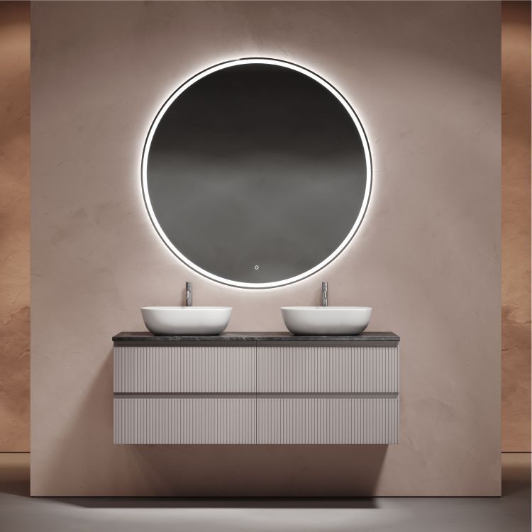 Тумба подвесная SANCOS Snob T, Doha Soft 790х445х500, под столешницу с отверстием под смеситель, цвет Black Sky, SNT80SM