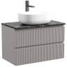 Тумба подвесная SANCOS Snob T, Doha Soft 790х445х500, под столешницу с отверстием под смеситель, цвет Black Sky, SNT80SM