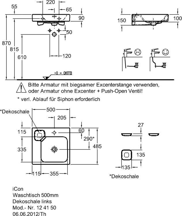 Раковина Keramag iCon, 124150000