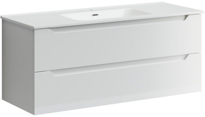 Тумба подвесная SANCOS под раковину Norma 2.0, белый глянец 1190х450х500, NR2.0120-1W