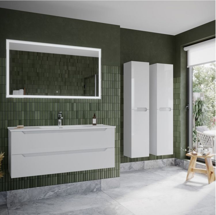 Тумба подвесная SANCOS под раковину Norma 2.0, белый глянец 1190х450х500, NR2.0120-1W Тумба подвесная SANCOS под раковину Norma 2.0, белый глянец 1190х450х500, NR2.0120-1W