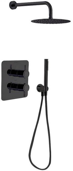 Душевая система Ramonsoler Odisea K3987021NM с термостатом Черная матовая