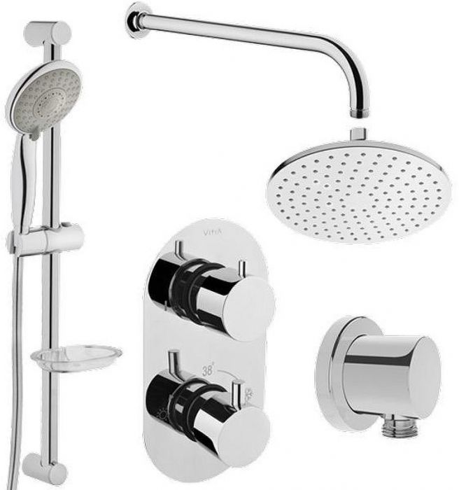 Душевая система Vitra AquaHeat 458657 с термостатом Хром