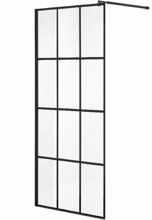 Душевая перегородка Niagara Nova 120 NG-685-12BLACK профиль Черный стекло прозрачное