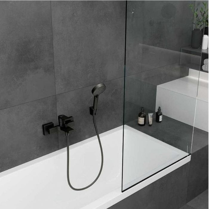 Смеситель для ванны Hansgrohe Vernis Shape 71450670 Черный матовый