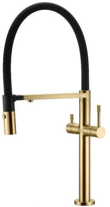 Смеситель для кухни Boheme Uno 115-MG Золото матовое