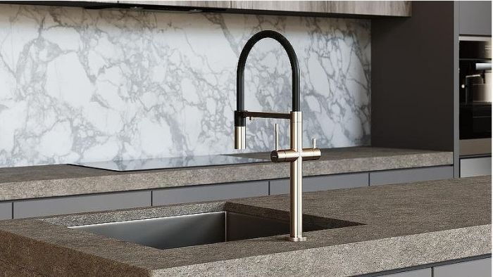 Смеситель для кухни Boheme Uno 115-MG Золото матовое