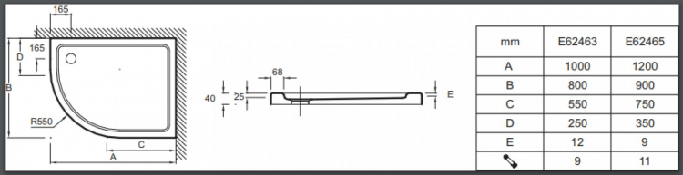 Душевой поддон Jacob Delafon Flight E62463-F-00