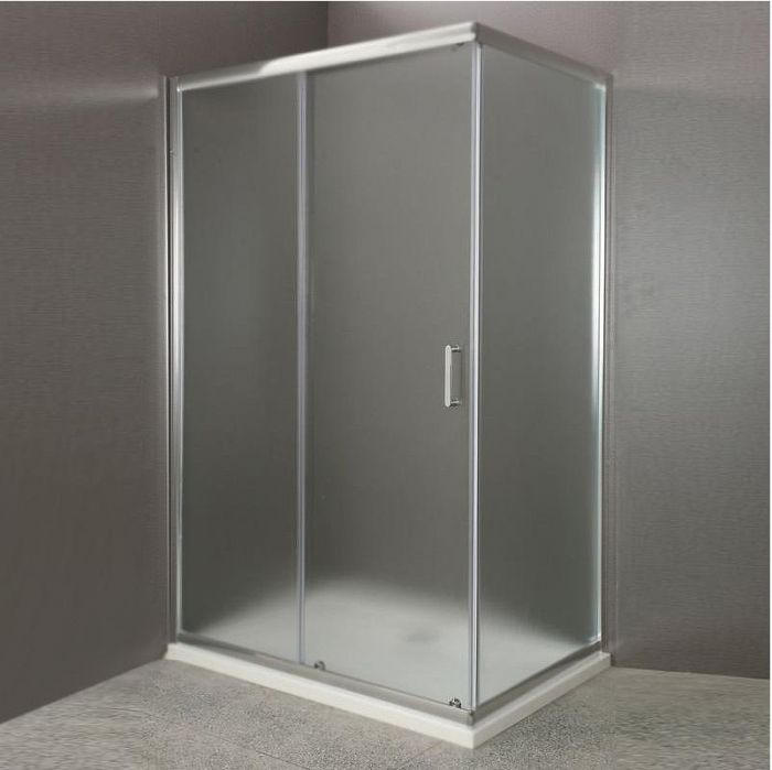 Душевой уголок BelBagno Uno AH-1 100x80 профиль Хром стекло прозрачное