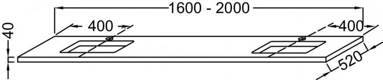 Столешница под раковину 200 см Jacob Delafon Parallel EF85-2000-P12, белый дуб Столешница под раковину 200 см Jacob Delafon Parallel EF85-2000-P12, белый дуб
