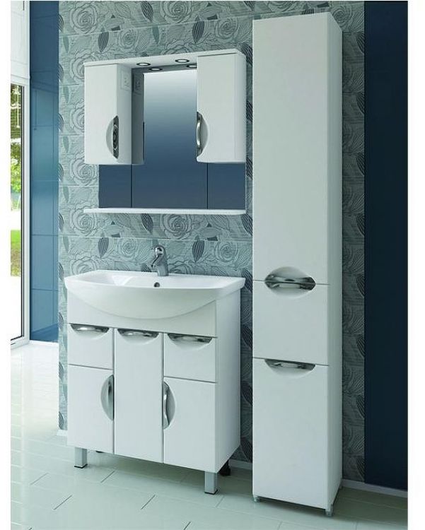 Шкаф пенал Vigo Callao 30 pn.CAL.30 с бельевой корзиной Белый